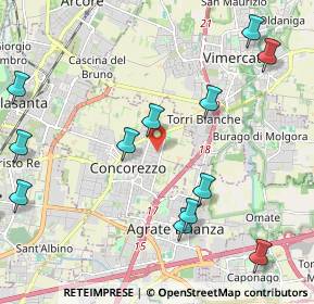 Mappa Via Cadore, 20863 Concorezzo MB, Italia (2.874)