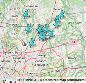 Mappa Via Cadore, 20863 Concorezzo MB, Italia (4.75462)