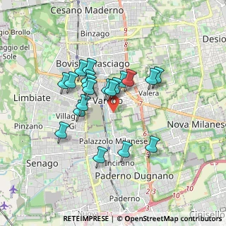 Mappa Via Tiziano Vecellio, 20814 Varedo MB, Italia (1.448)