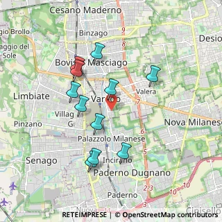 Mappa Via Tiziano Vecellio, 20814 Varedo MB, Italia (1.71273)