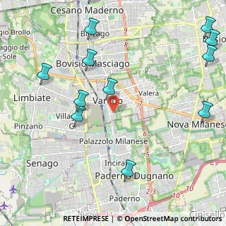 Mappa Via Tiziano Vecellio, 20814 Varedo MB, Italia (2.835)