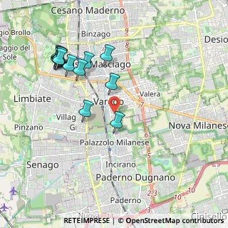 Mappa Via Tallone, 20814 Varedo MB, Italia (2.08462)