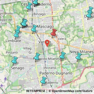 Mappa Via Tiziano Vecellio, 20814 Varedo MB, Italia (3.06389)