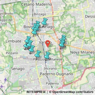 Mappa Via Tallone, 20814 Varedo MB, Italia (1.58933)
