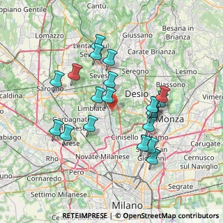 Mappa Via Tallone, 20814 Varedo MB, Italia (6.887)