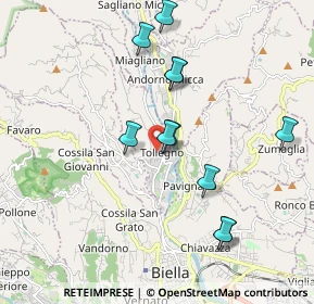 Mappa Via Guglielmo Oberdan, 13818 Tollegno BI, Italia (1.80455)