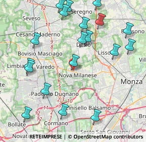 Mappa Via A. Locatelli, 20834 Nova Milanese MB, Italia (4.93421)