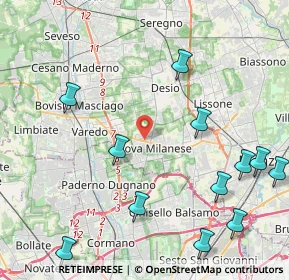 Mappa Via A. Locatelli, 20834 Nova Milanese MB, Italia (5.34167)