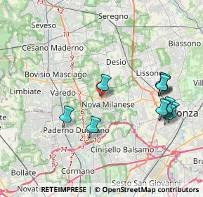 Mappa Via A. Locatelli, 20834 Nova Milanese MB, Italia (4.15417)