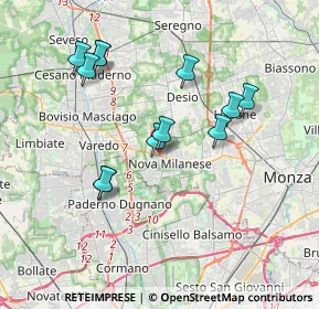 Mappa Via A. Locatelli, 20834 Nova Milanese MB, Italia (3.52833)