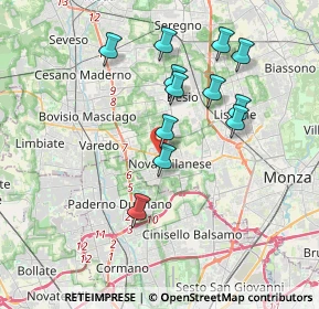 Mappa Via A. Locatelli, 20834 Nova Milanese MB, Italia (3.41333)