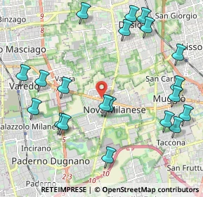 Mappa Via A. Locatelli, 20834 Nova Milanese MB, Italia (2.4905)