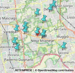 Mappa Via A. Locatelli, 20834 Nova Milanese MB, Italia (1.86615)