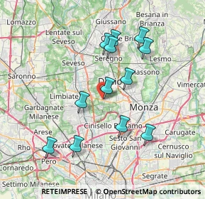 Mappa Via A. Locatelli, 20834 Nova Milanese MB, Italia (6.985)
