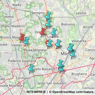 Mappa Piazza Giuseppe Garibaldi, 20053 Muggiò MB, Italia (3.51533)