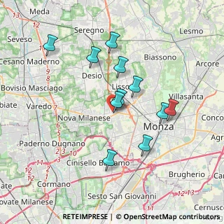 Mappa Piazza Giuseppe Garibaldi, 20053 Muggiò MB, Italia (3.30455)