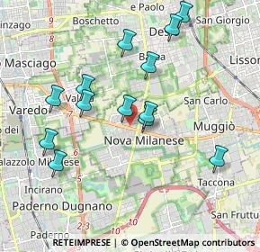 Mappa Via Magenta, 20834 Nova Milanese MB, Italia (1.87538)