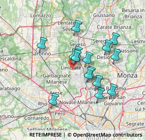 Mappa Via Alleanza, 20812 Limbiate MB, Italia (6.05067)