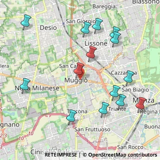 Mappa Via Luogo Pio, 20835 Muggiò MB, Italia (2.42786)