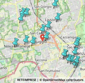 Mappa Via Luogo Pio, 20835 Muggiò MB, Italia (2.4335)