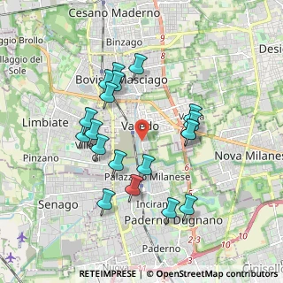 Mappa Via Tiepolo, 20814 Varedo MB, Italia (1.74842)