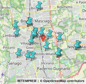 Mappa Via Tiepolo, 20039 Varedo MB, Italia (1.8085)