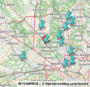 Mappa Via Nino Bixio, 21042 Caronno Pertusella VA, Italia (7.83182)
