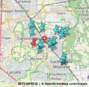 Mappa Via Nino Bixio, 21042 Caronno Pertusella VA, Italia (1.33412)