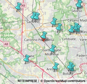 Mappa Via Nino Bixio, 21042 Caronno Pertusella VA, Italia (5.1475)