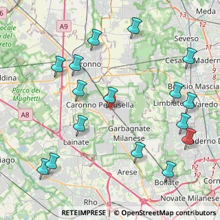 Mappa Via Nino Bixio, 21042 Caronno Pertusella VA, Italia (5.12375)