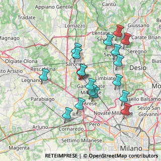Mappa Vicolo Sant'Antonio Abate, 21042 Caronno Pertusella VA, Italia (6.94444)