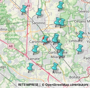 Mappa Vicolo Sant'Antonio Abate, 21042 Caronno Pertusella VA, Italia (3.90933)