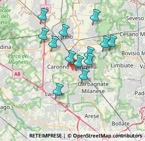 Mappa Vicolo Sant'Antonio Abate, 21042 Caronno Pertusella VA, Italia (3.05615)