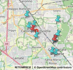 Mappa Vicolo Sant'Antonio Abate, 21042 Caronno Pertusella VA, Italia (1.76917)