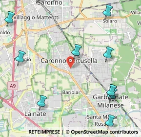 Mappa Vicolo Sant'Antonio Abate, 21042 Caronno Pertusella VA, Italia (3.08846)