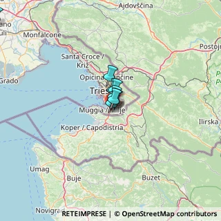 Mappa Via Caduti della R. A. M. B, 34015 Muggia TS, Italia (43.006)