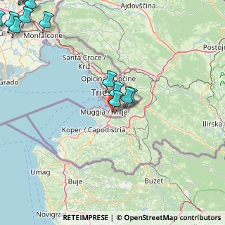 Mappa Via Caduti della R. A. M. B, 34015 Muggia TS, Italia (29.94556)