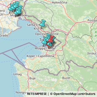 Mappa Via Caduti della R. A. M. B, 34015 Muggia TS, Italia (17.90733)