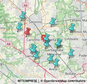 Mappa Via Spinelli, 21042 Caronno Pertusella VA, Italia (3.51467)