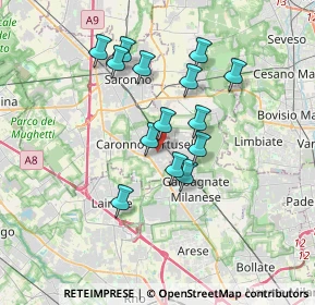 Mappa Via Spinelli, 21042 Caronno Pertusella VA, Italia (2.99071)