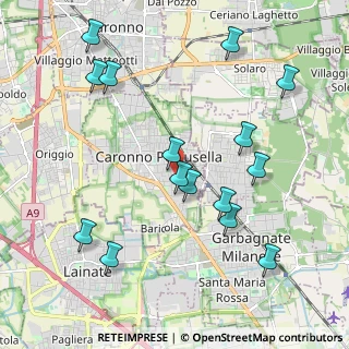 Mappa Via Spinelli, 21042 Caronno Pertusella VA, Italia (2.21667)