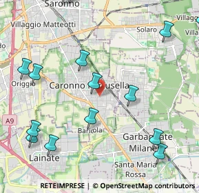 Mappa Via Spinelli, 21042 Caronno Pertusella VA, Italia (3.196)