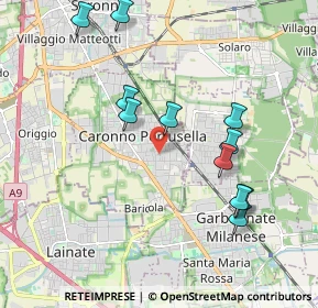 Mappa Via Spinelli, 21042 Caronno Pertusella VA, Italia (1.98273)