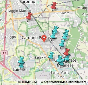 Mappa Via Spinelli, 21042 Caronno Pertusella VA, Italia (2.13214)