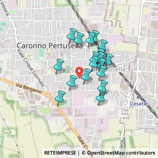 Mappa Via Spinelli, 21042 Caronno Pertusella VA, Italia (0.338)