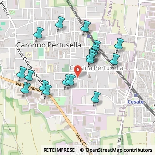 Mappa Via Spinelli, 21042 Caronno Pertusella VA, Italia (0.4705)
