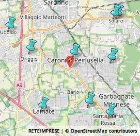 Mappa Via San Michele, 21042 Caronno Pertusella VA, Italia (3.08833)