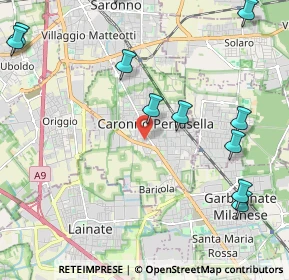 Mappa Via San Michele, 21042 Caronno Pertusella VA, Italia (2.93154)