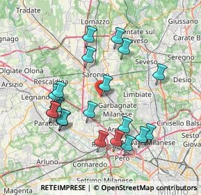Mappa Via San Michele, 21042 Caronno Pertusella VA, Italia (7.558)