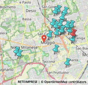 Mappa Via Leonardo Da Vinci, 20835 Muggiò MB, Italia (2.0675)